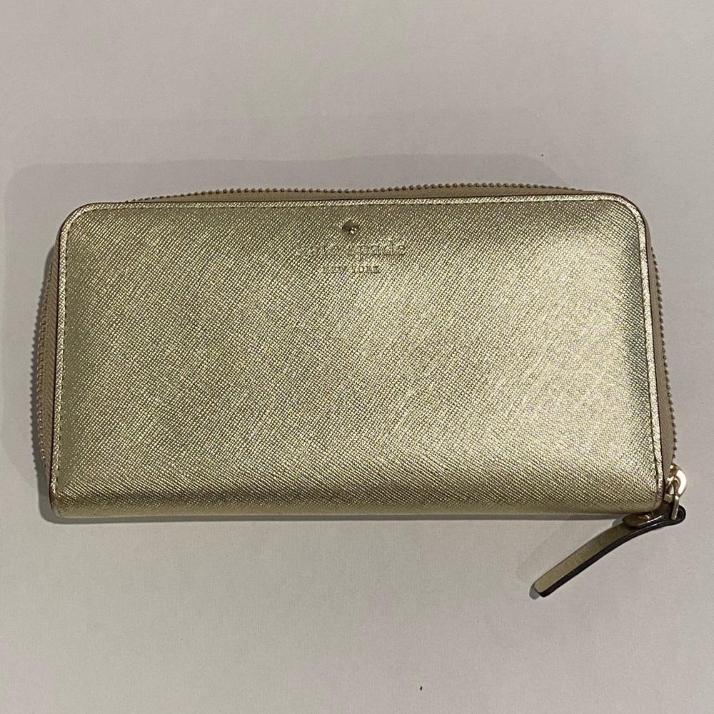 Gold Kate Spade wallet